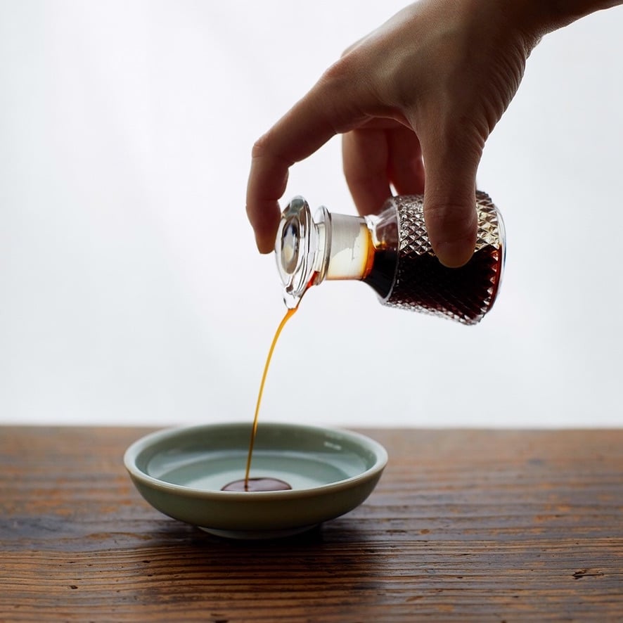 水崎硝子　醤油差し（千筋）