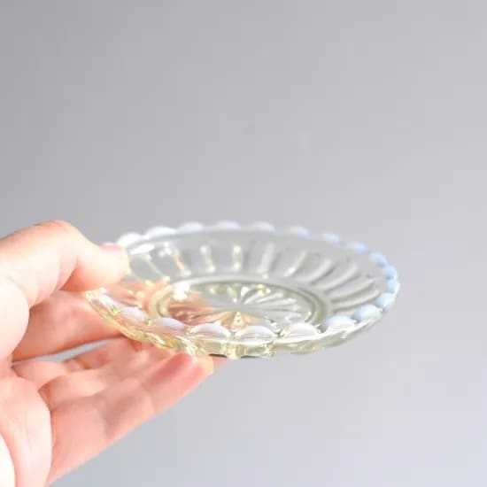 廣田硝子　雪の花　豆皿