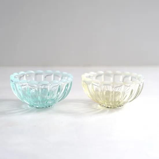 廣田硝子　雪の花　のぞき(豆鉢)　古代色