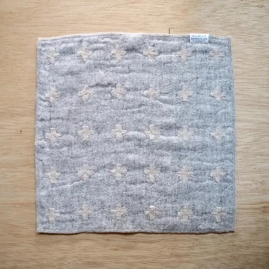 リネンプラス　タオルハンカチ ベージュ