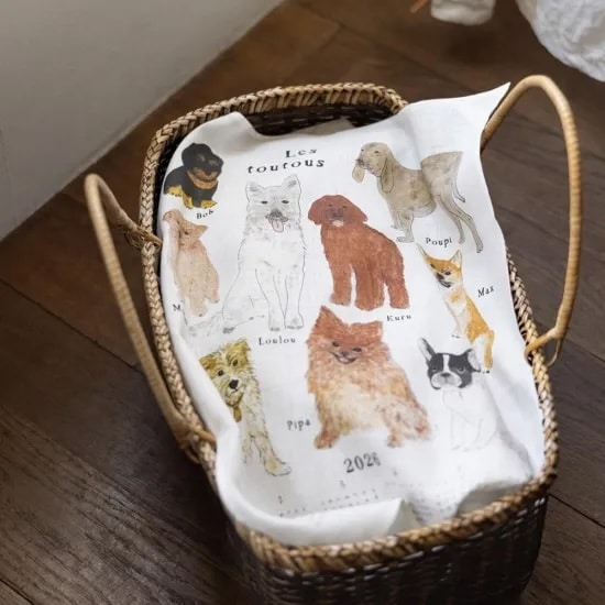 fog linen work　リネンカレンダー 2026 うれしい花束