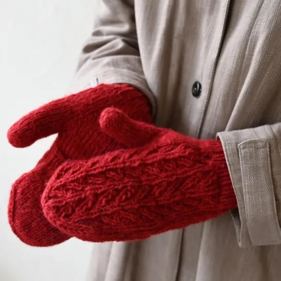 sisam コモレビ ミトン レッド