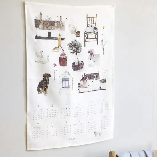 fog linen work　リネンカレンダー 2026 うれしい花束
