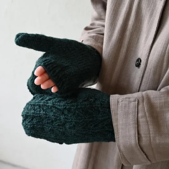 sisam コモレビ ミトン レッド