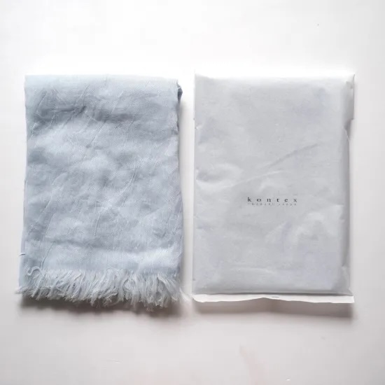 コットン＆ウールストール　羽織（HAOLU） 紅梅