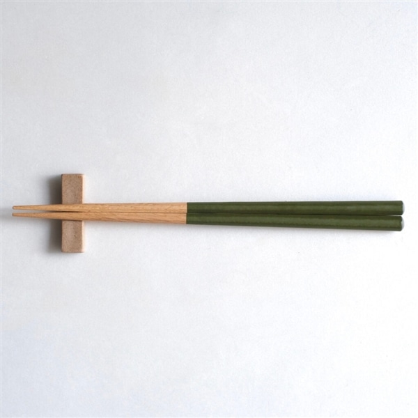 箸蔵まつかん　八角箸（箸置き・箱付） 海松色