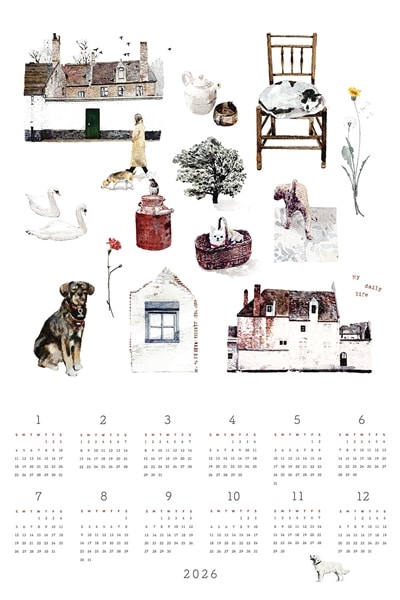 fog linen work　リネンカレンダー 2026 いつもの暮らし