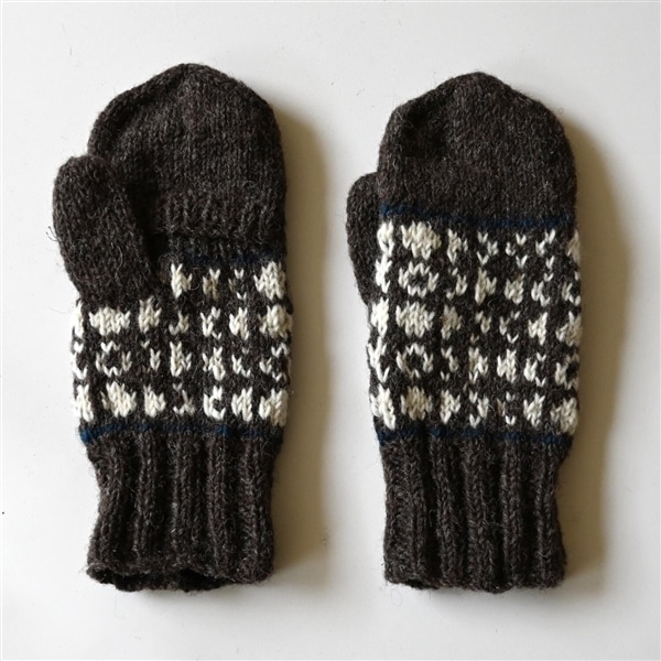 sisam ミチカケ ミトン ダークブラウン