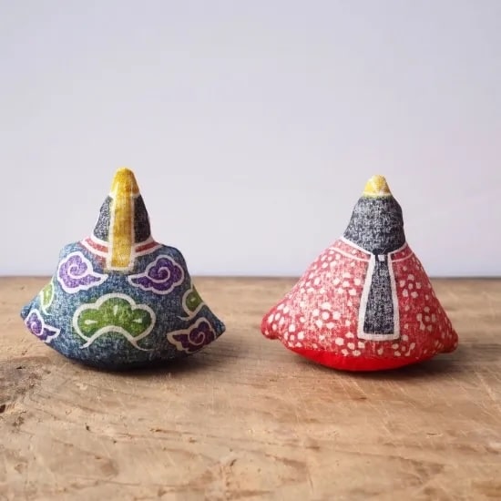 木版手染ぬいぐるみ　おひな様セット