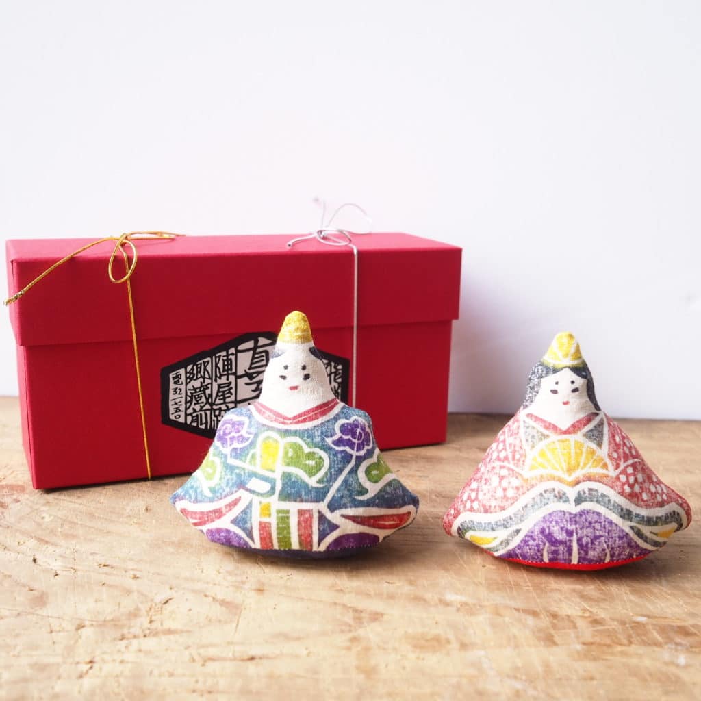 木版手染ぬいぐるみ　おひな様セット