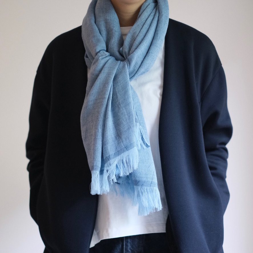 コットン＆ウールストール　羽織（HAOLU） 桜