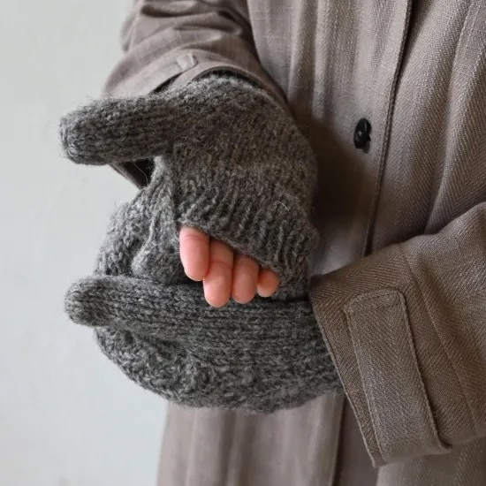 sisam コモレビ ミトン レッド