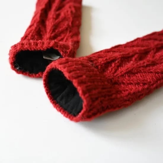 sisam コモレビ アームウォーマー レッド