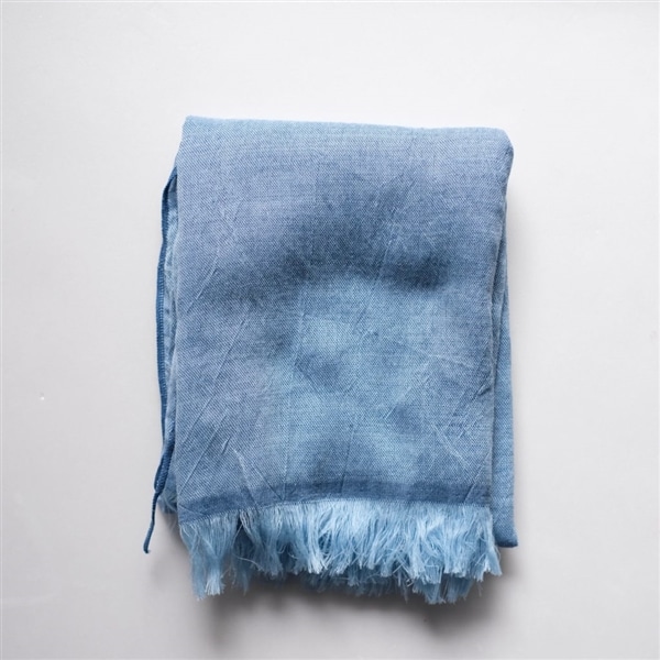 コットン＆ウールストール　羽織（HAOLU） 青磁