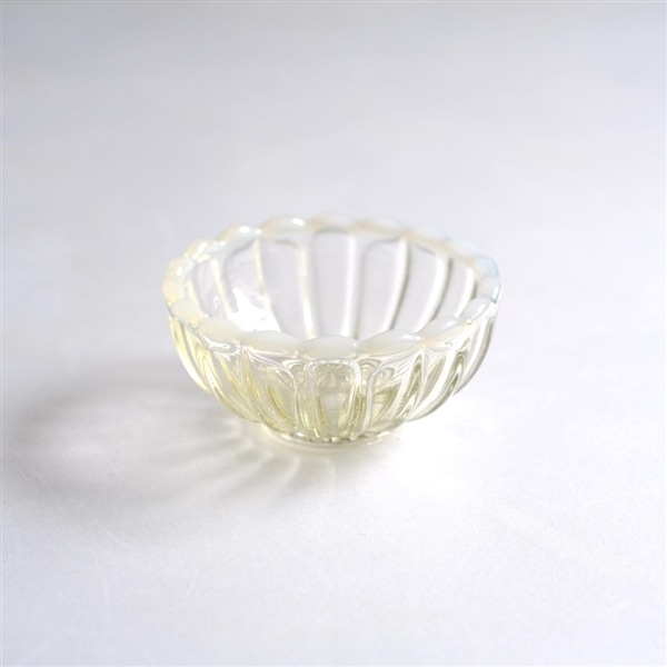 廣田硝子　雪の花　のぞき(豆鉢)　古代色