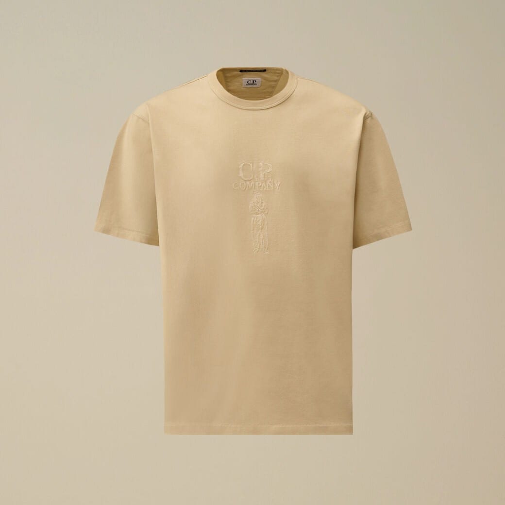 Mercerized Jersey 30/2 Twisted Short Sleeve Logo T-Shirt 114 FROZEN DEW S
