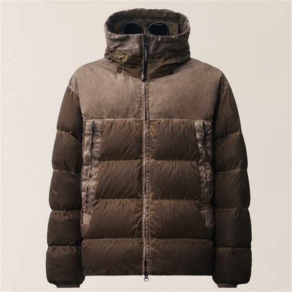 Eco-Chrome R Mixed Goggle Down Jacket R30 RE-COLOR BROWN S