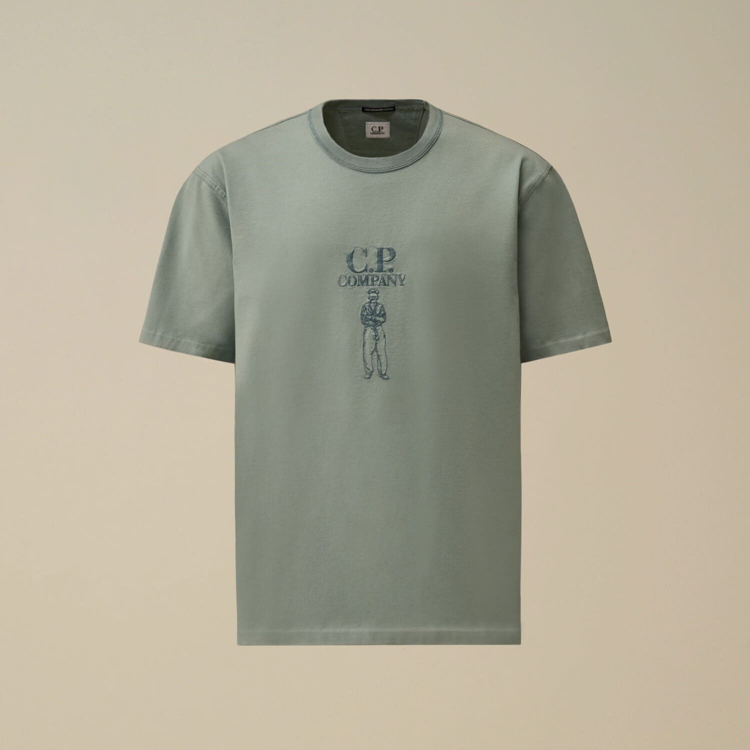 Mercerized Jersey 30/2 Twisted Short Sleeve Logo T-Shirt