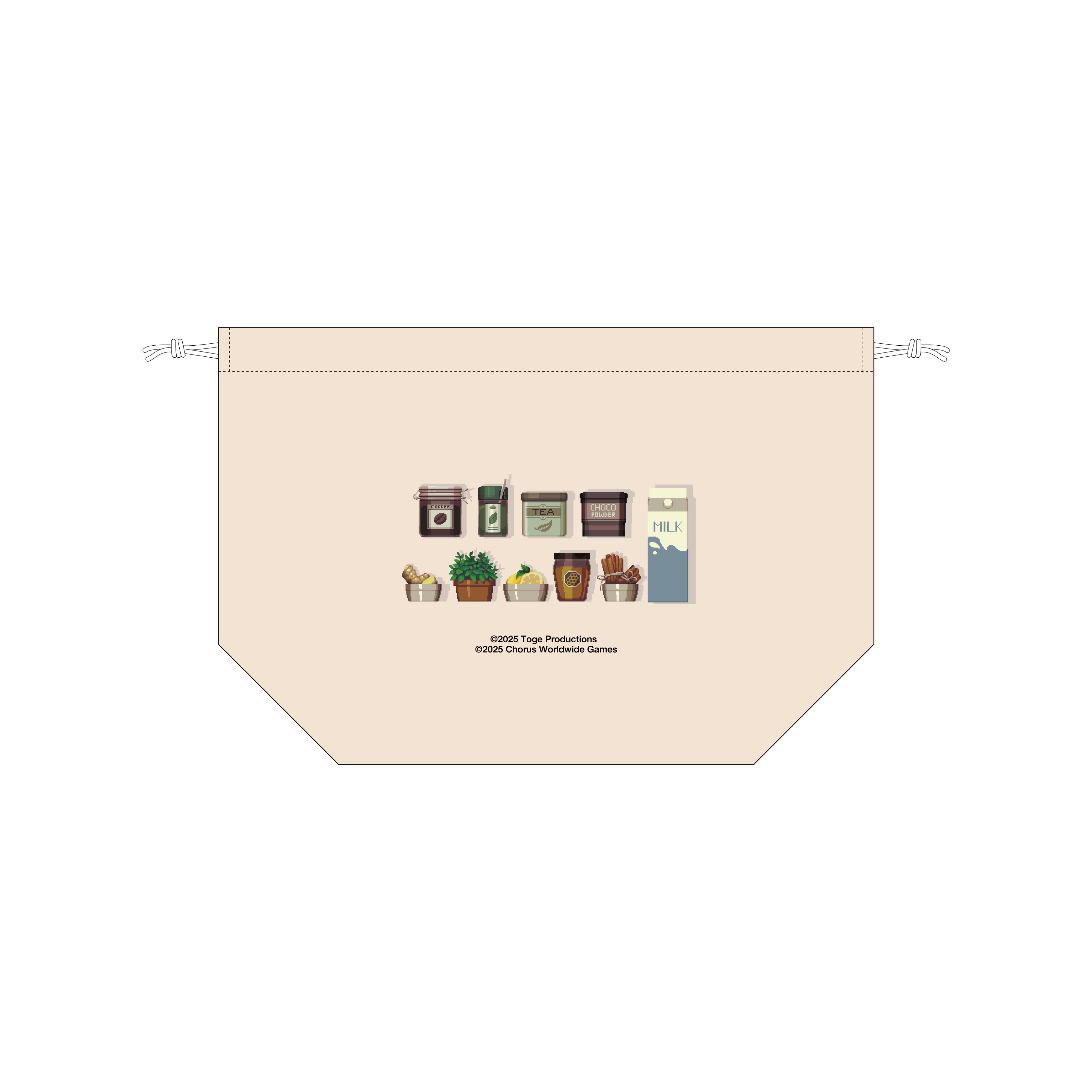 【Record of COFFEE TALK】レシピ柄 お弁当袋ポーチ