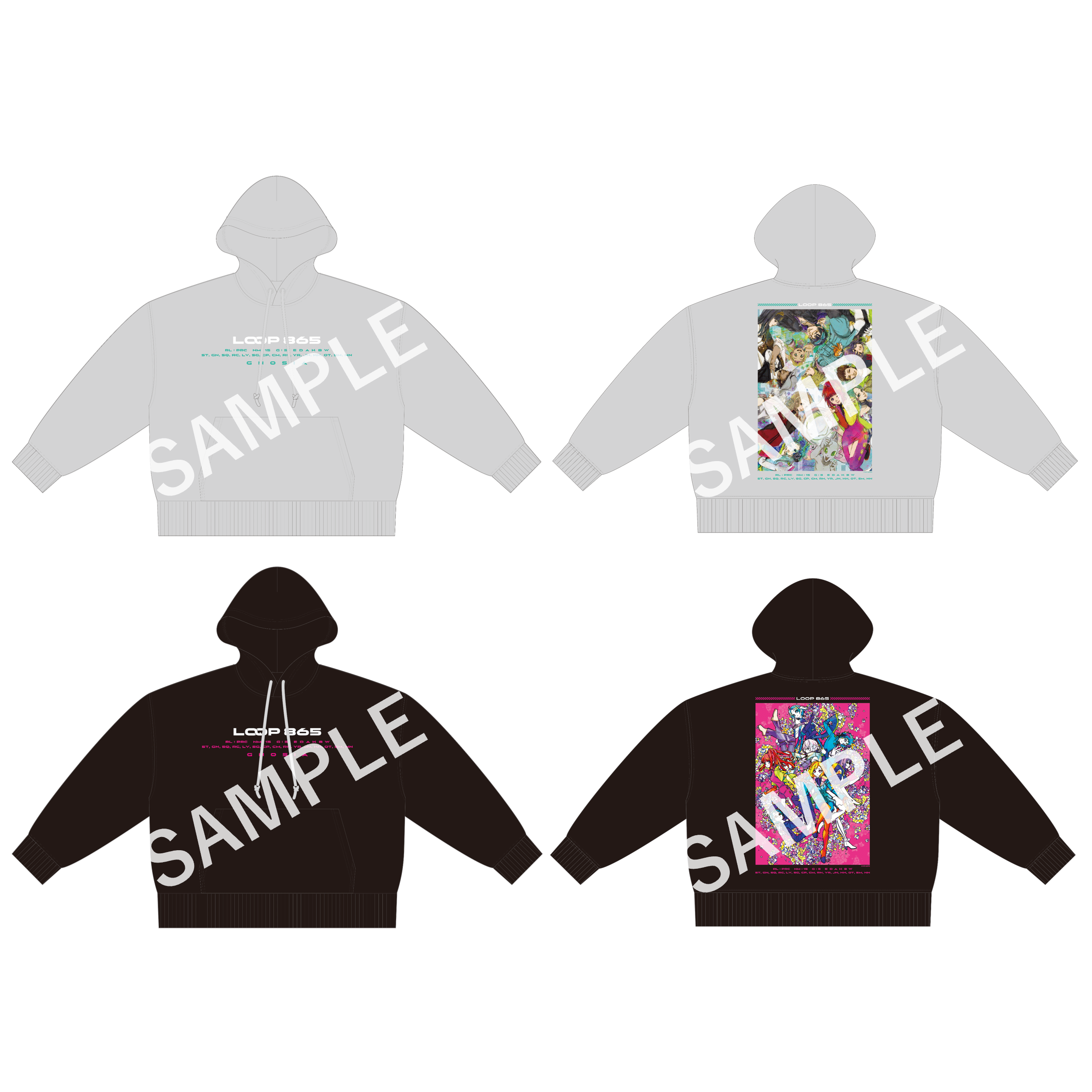 【GNOSIA STORE 5th Anniversary】オーバーサイズ フーディ（ことり イラストver.） Gray M