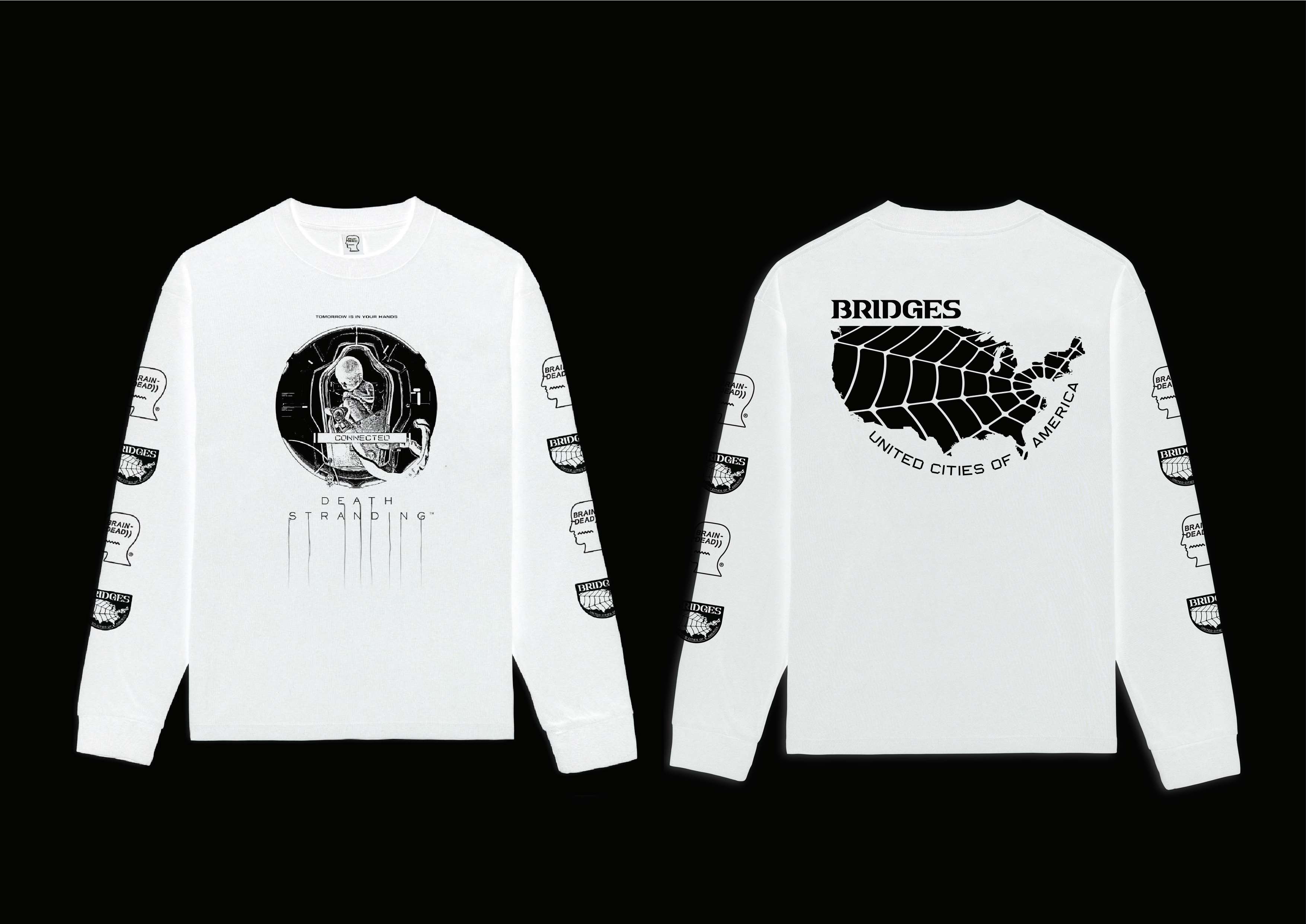 Brain Dead x  DEATH STRANDING L/S TEE　XL　※受注商品　※2025年3月下旬以降随時発送 white XL