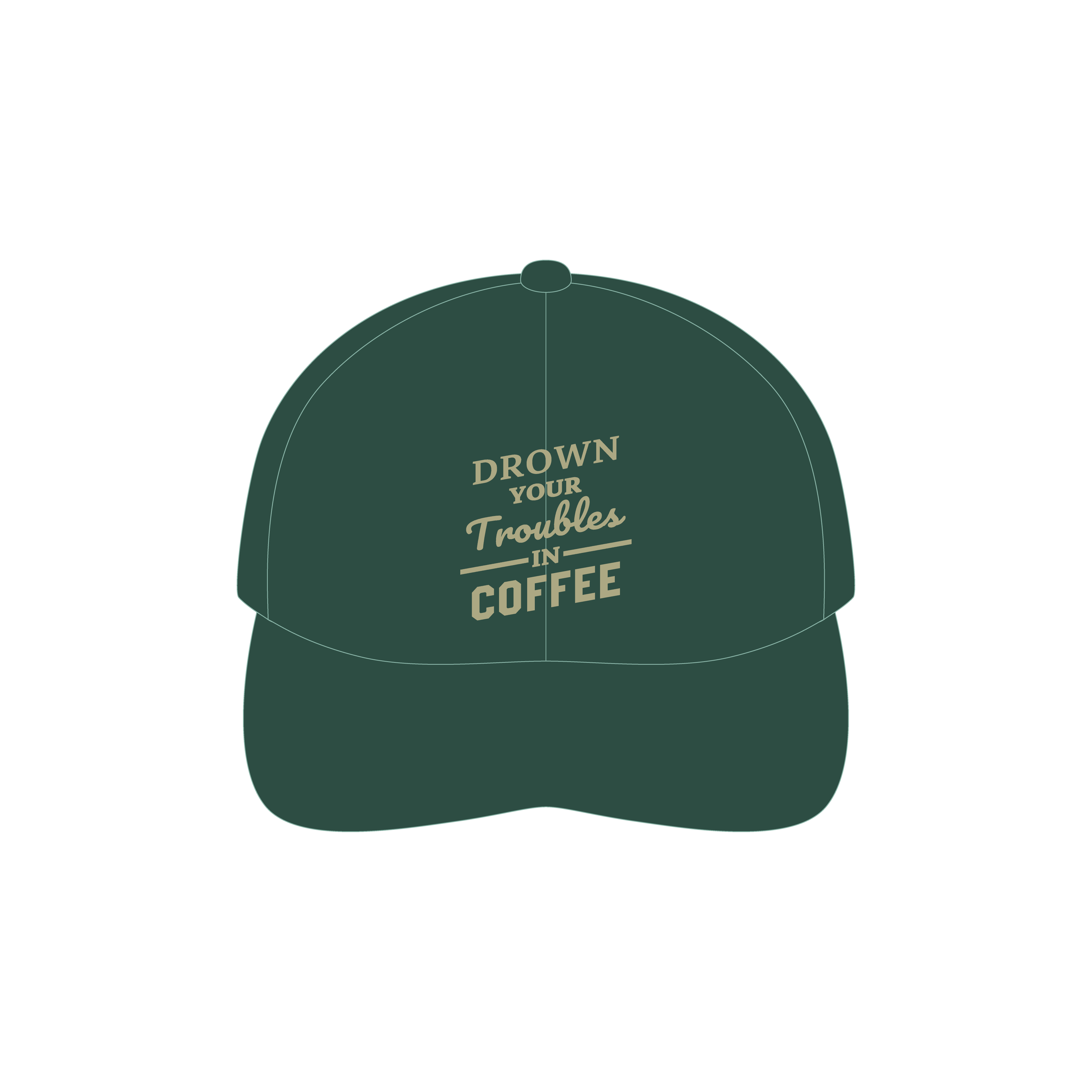 【Record of COFFEE TALK】DROWN YOUR Troubles IN COFFEEキャップ(グリーン) グリーン