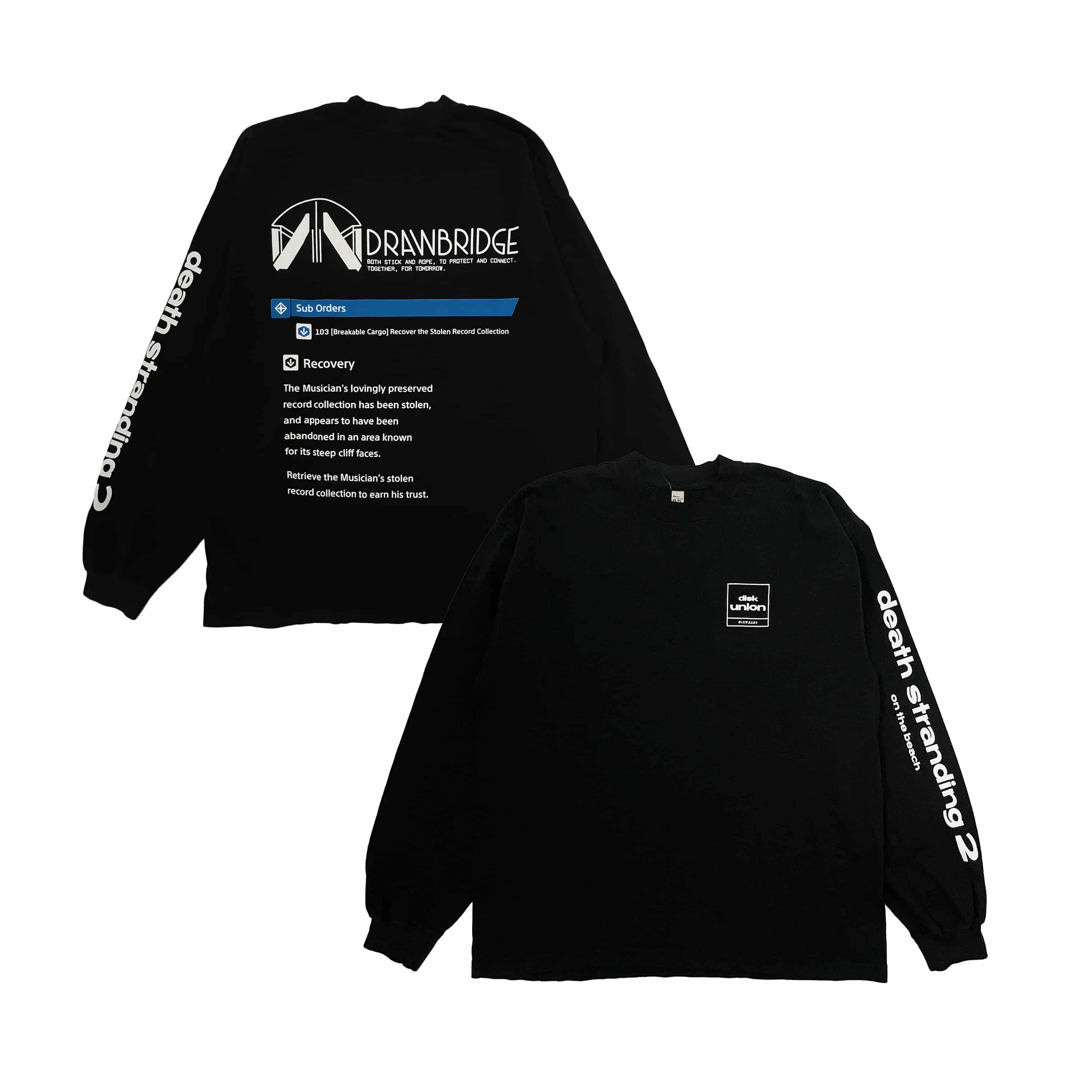 【DEATH STRANDING 2 JAPAN POPUP TOUR FINAL】DEATH STRANDING 2 × ディスクユニオンロングスリーブ Tシャツ M
