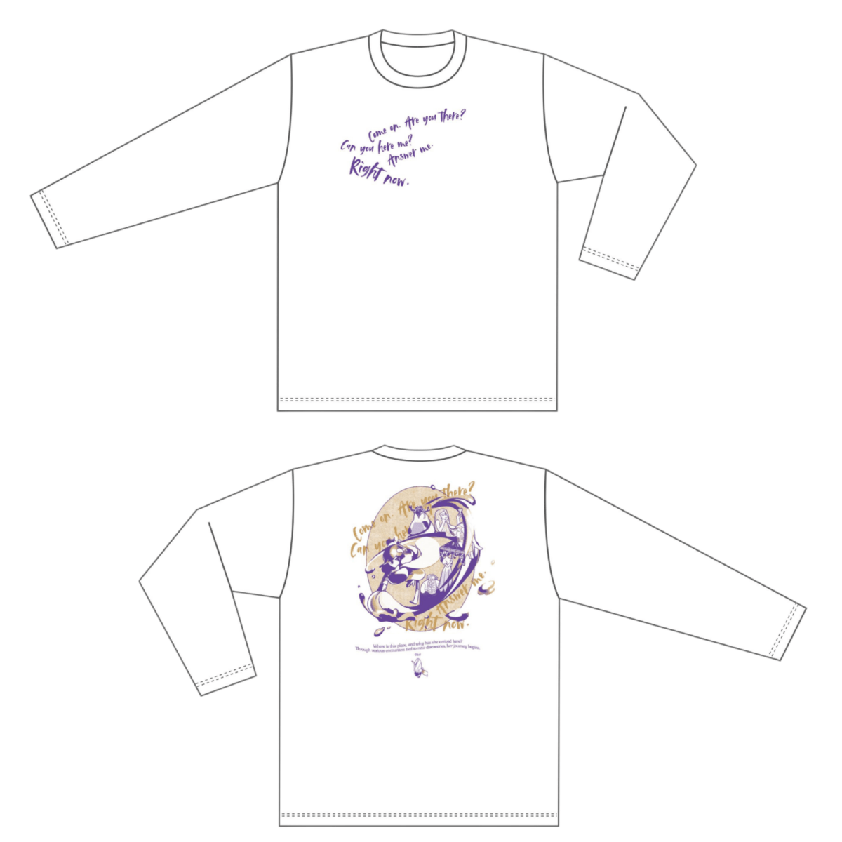 【PARCO GAME CENTER】Paintbrush Long Sleeve T-shirt ﾎﾜｲﾄ M