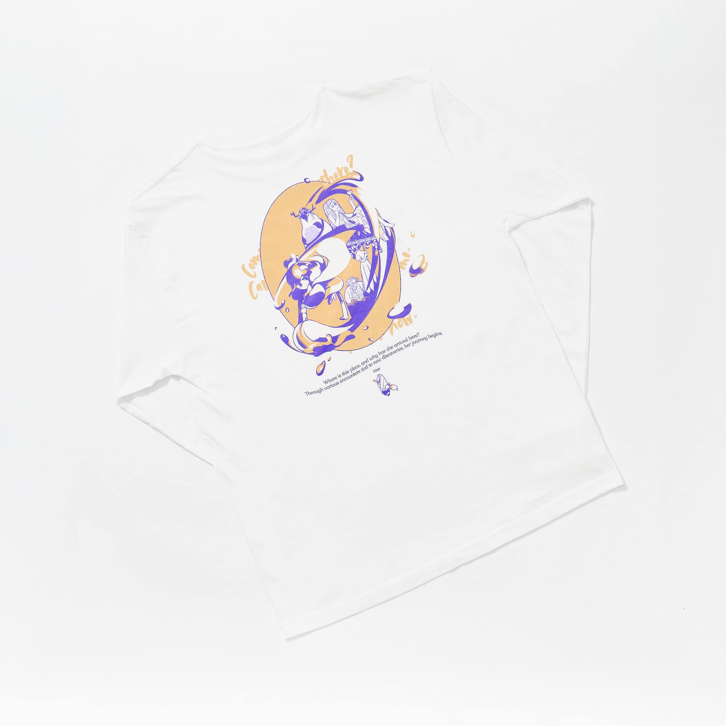 【PARCO GAME CENTER】Paintbrush Long Sleeve T-shirt ﾎﾜｲﾄ M
