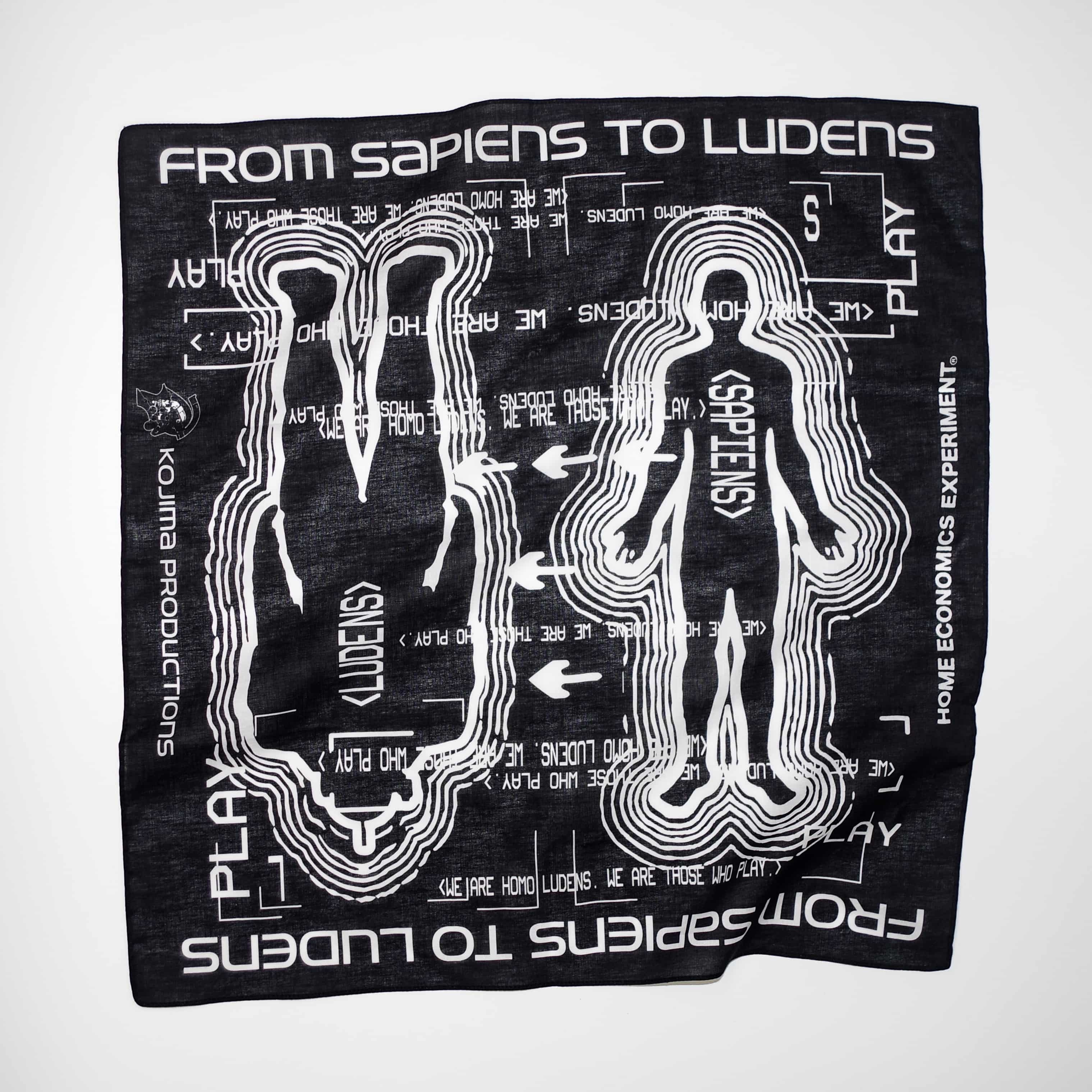【STRAND STORE】HOME ECONOMICS EXPERIMENT×KOJIMA PRODUCTIONS　Bandana "FROM SAPIENS TO LUDENS"