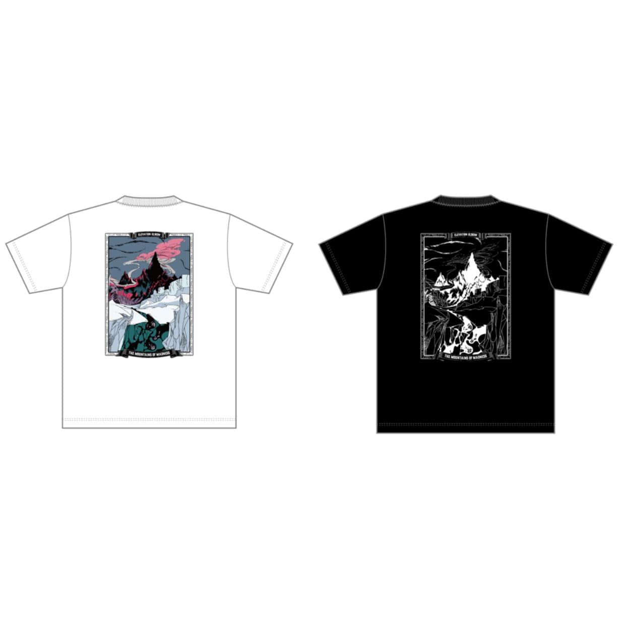 【狂気山脈からの呼び声展】狂気山脈Tシャツ　白Ver.　　 ※受注販売　※2025年1月以降随時発送予定