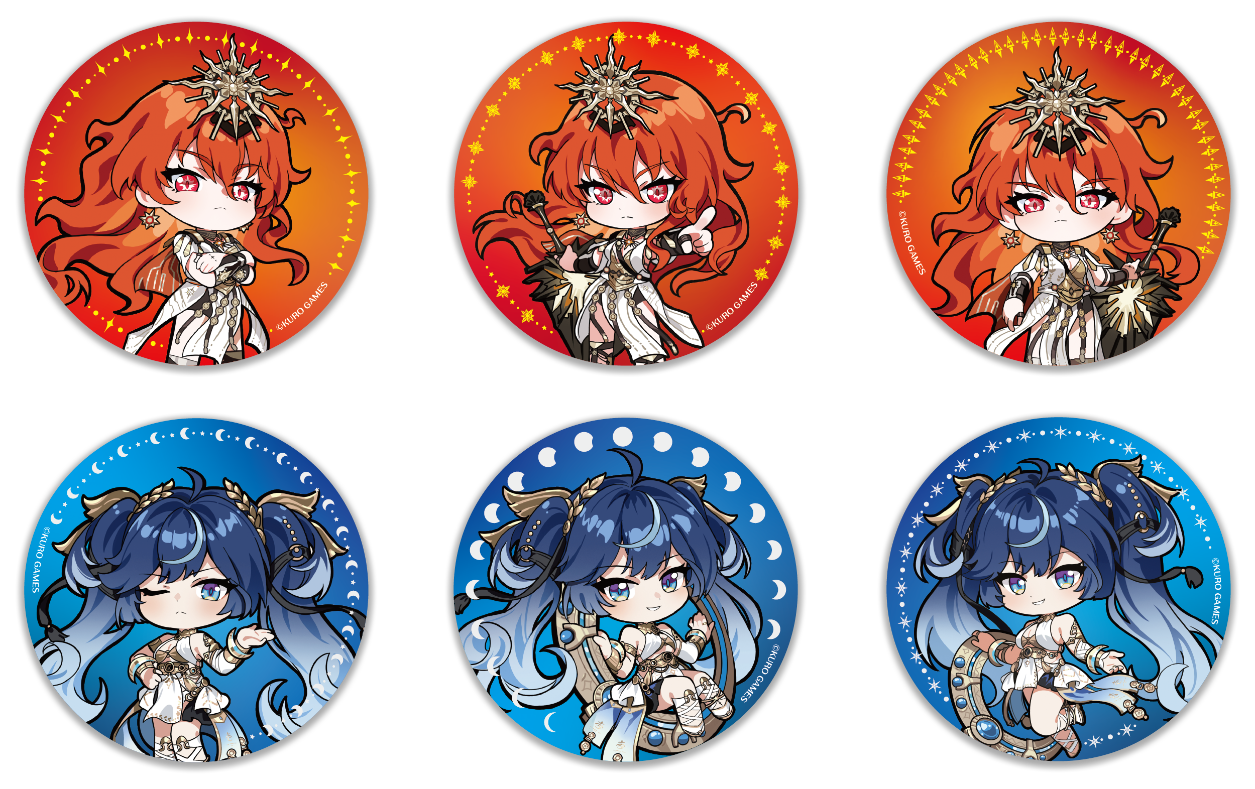 【鳴潮×PARCO】トレーディング缶バッジ[ちびキャラオーガスタ&ユーノ]（全6種）【セット商品】