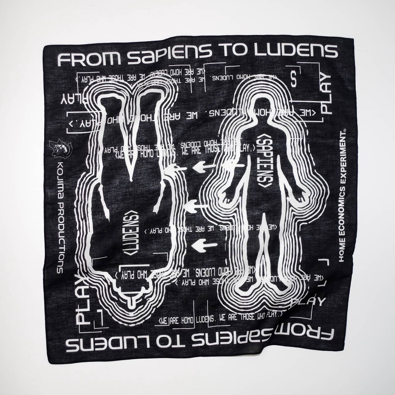 【STRAND STORE】HOME ECONOMICS EXPERIMENT×KOJIMA PRODUCTIONS　Bandana "FROM SAPIENS TO LUDENS"