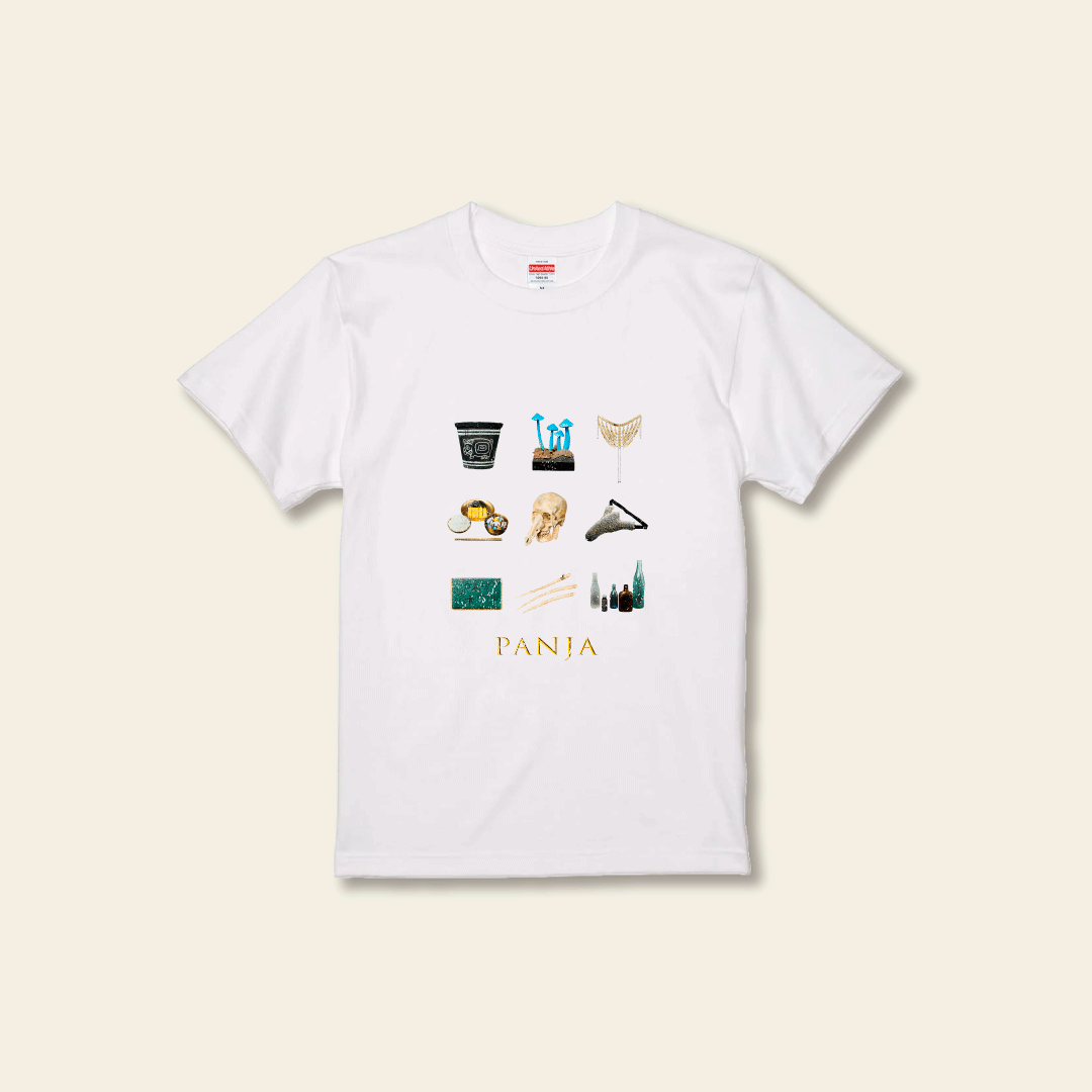 【パンジャ王国展】パンジャ王国9つのモノTシャツ ホワイト S
