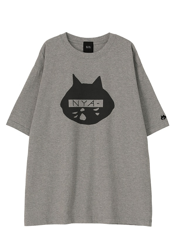 NYA- / FRONT NYA-? T / ビッグシルエットTシャツ