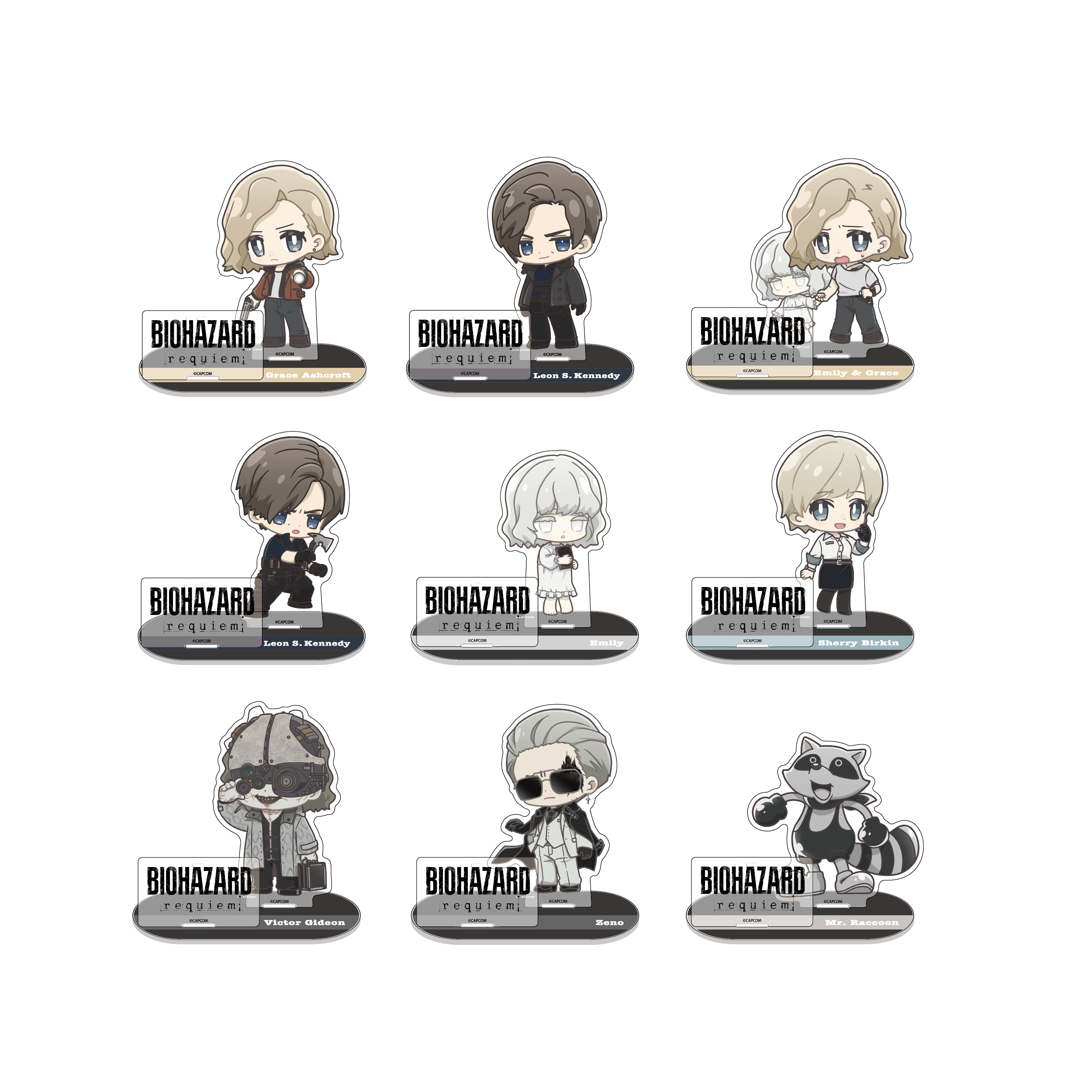 【2027年1月下旬以降順次お届け予定】バイオハザードレクイエム ちびキャラ アクリルスタンド(全9種)