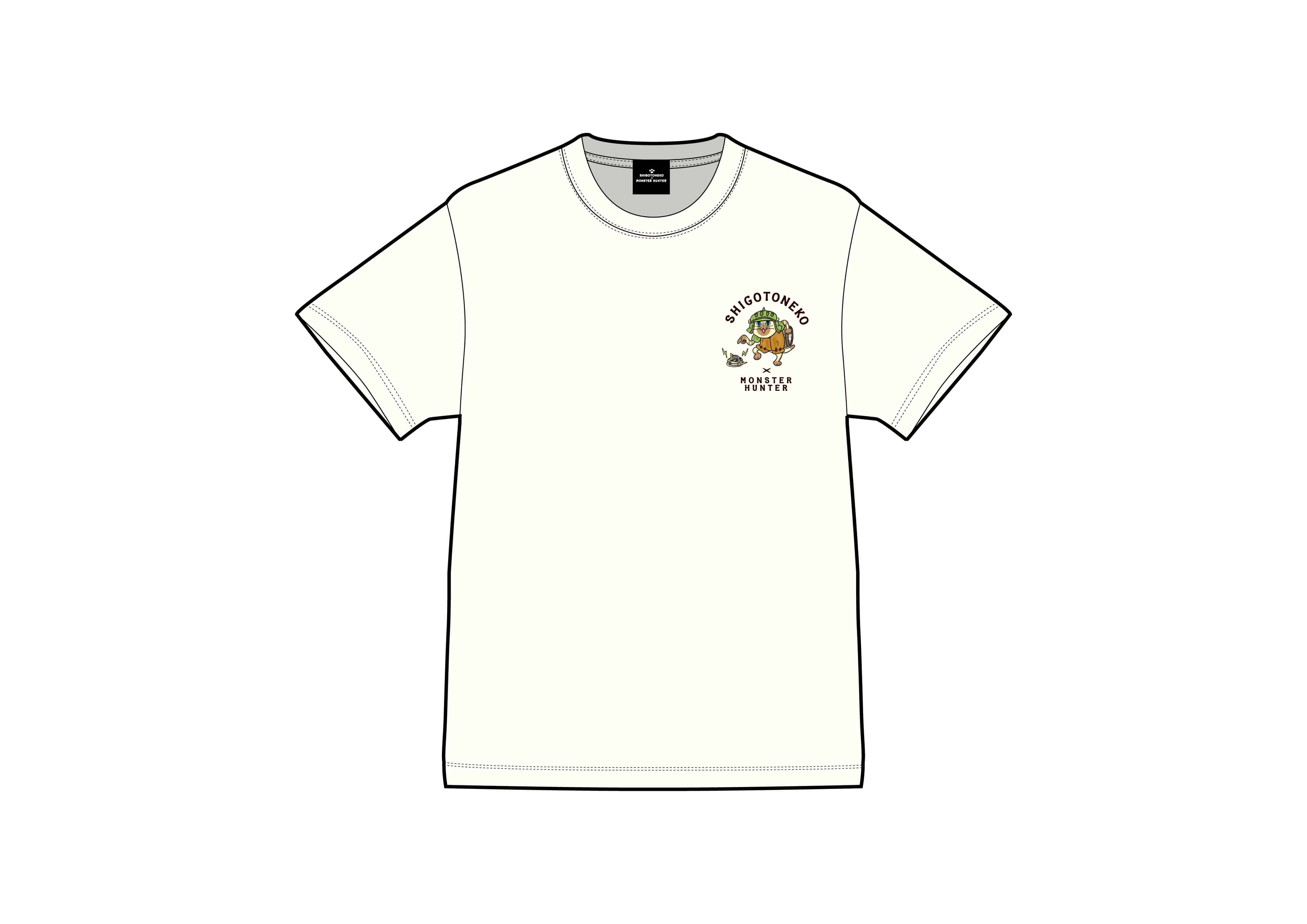 モンスターハンター × 仕事猫　Tシャツ (ヨシ ！） Tシャツ (ヨシ ！）2000015621014