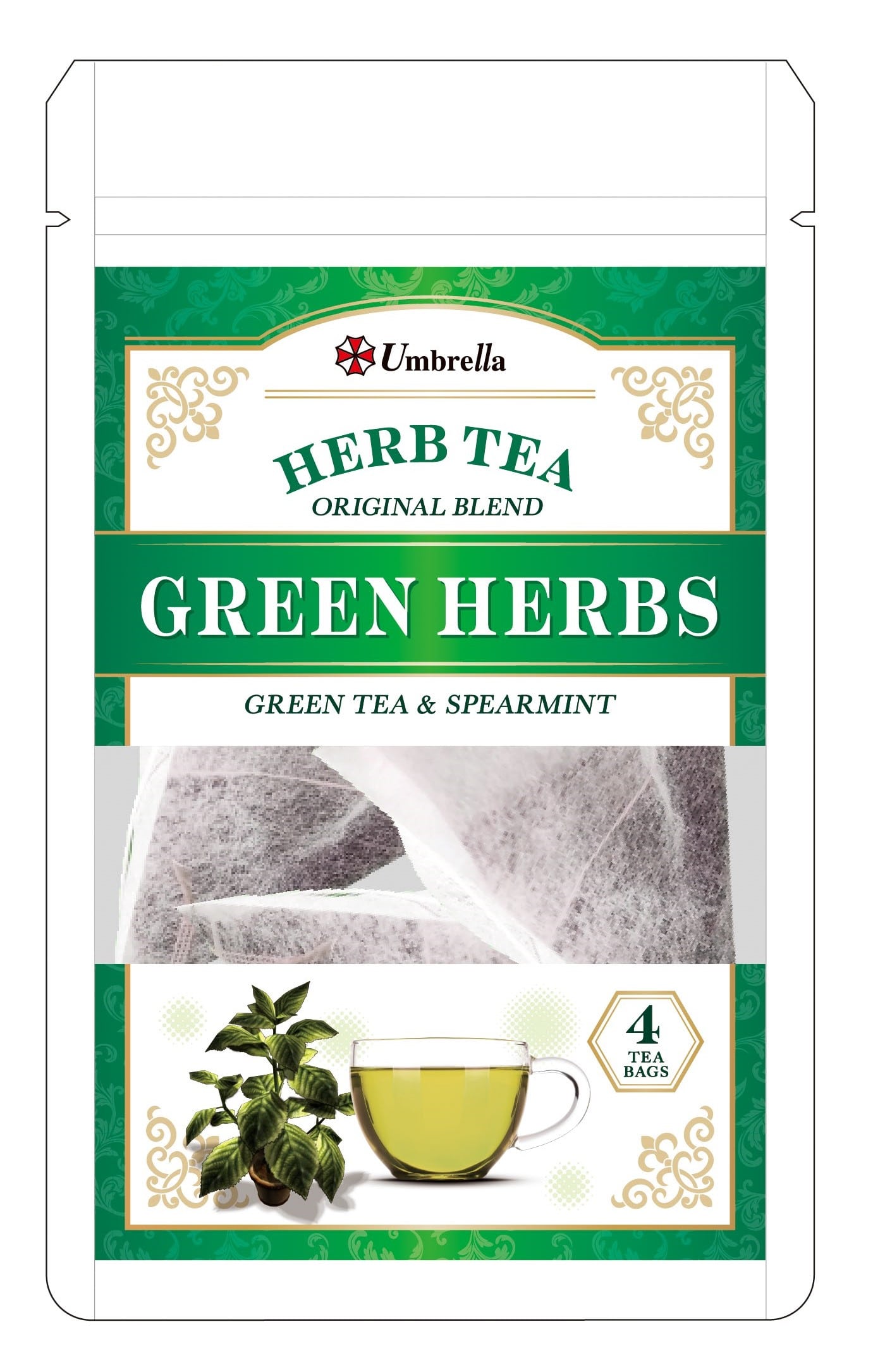 CAPCOM STORE バイオハザード アンブレラ社ハーブティ(グリーン) バイオハザード アンブレラ社ハーブティ(グリーン)　　2000016526257