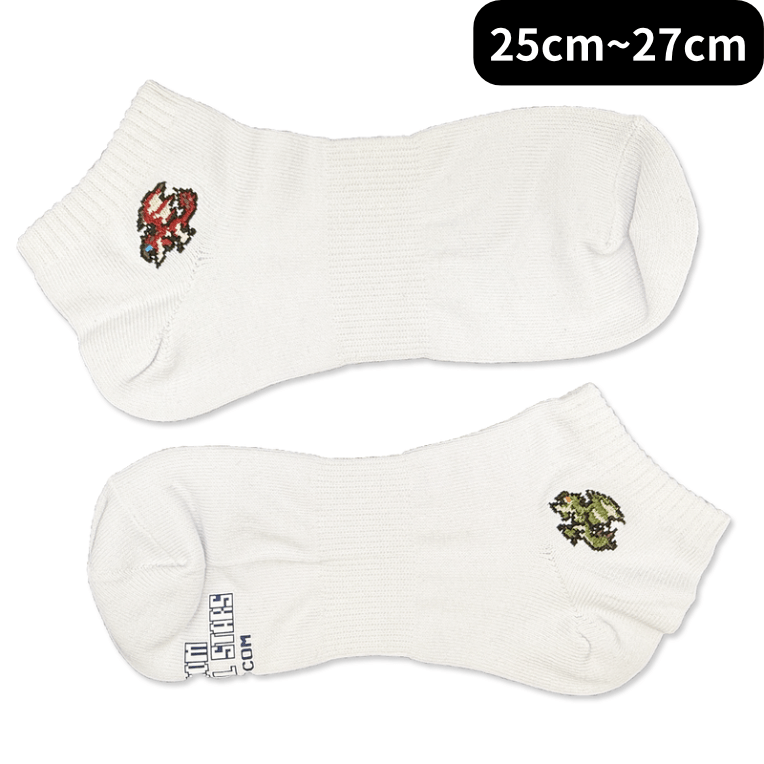 カプコンピクセルオールスターズ -ソックスコレクション- リオレウス&リオレイア(25cm～27cm ) white -ｿｯｸｽｺﾚｸｼｮﾝ- ﾘｵﾚｳｽ&ﾘｵﾚｲｱ(25cm~27cm ) white2000016500608