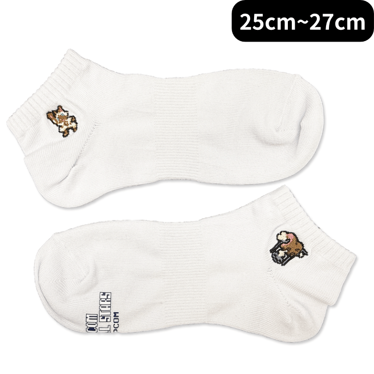 カプコンピクセルオールスターズ -ソックスコレクション- アイルー&肉焼き器(25cm～27cm ) white -ｿｯｸｽｺﾚｸｼｮﾝ- ｱｲﾙｰ&肉焼き器(25cm~27cm ) white2000016500622