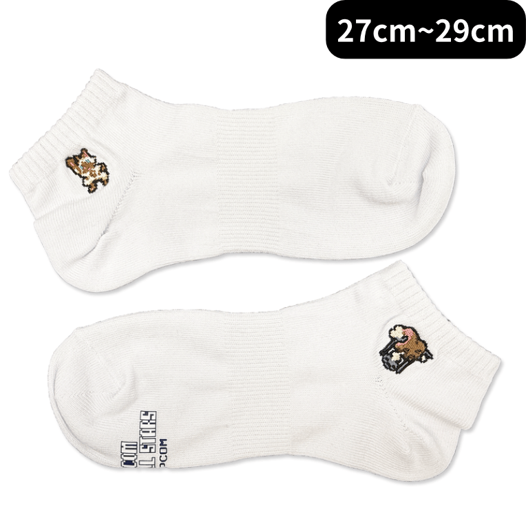 カプコンピクセルオールスターズ -ソックスコレクション- アイルー&肉焼き器(27cm～29cm ) white -ｿｯｸｽｺﾚｸｼｮﾝ- ｱｲﾙｰ&肉焼き器(27cm~29cm ) white2000016500639