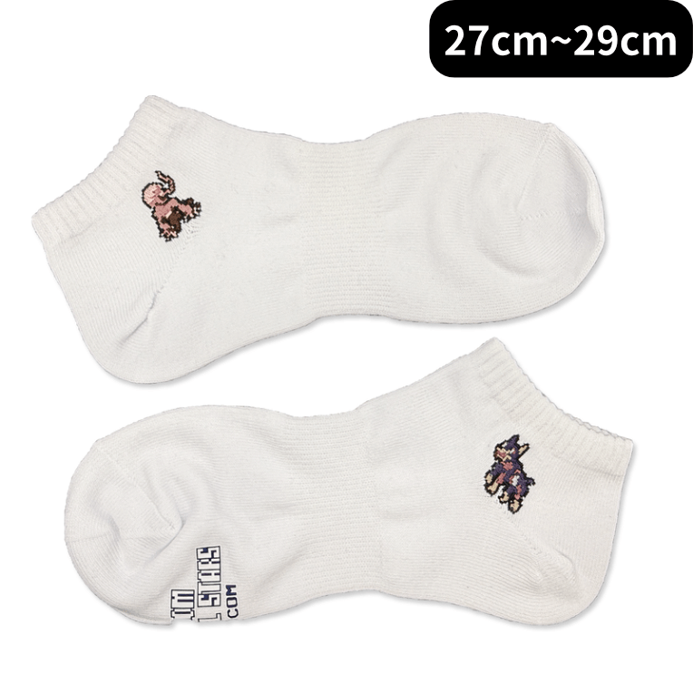 カプコンピクセルオールスターズ -ソックスコレクション- リッカー&ゾンビ犬(27cm～29cm ) white -ｿｯｸｽｺﾚｸｼｮﾝ- ﾘｯｶｰ&ｿﾞﾝﾋﾞ犬(27cm~29cm ) white2000016500691