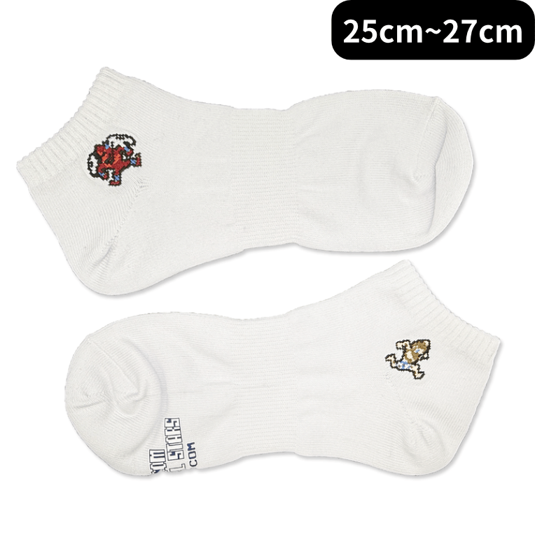 カプコンピクセルオールスターズ -ソックスコレクション- レッドアリーマー&アーサー(25cm～27cm ) white -ｿｯｸｽｺﾚｸｼｮﾝ- ﾚｯﾄﾞｱﾘｰﾏｰ&ｱｰｻｰ(25cm~27cm ) white2000016500769