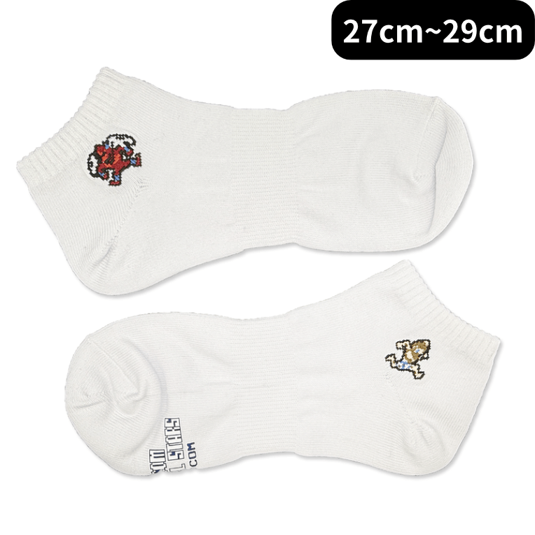 カプコンピクセルオールスターズ -ソックスコレクション- レッドアリーマー&アーサー(27cm～29cm ) white -ｿｯｸｽｺﾚｸｼｮﾝ- ﾚｯﾄﾞｱﾘｰﾏｰ&ｱｰｻｰ(27cm~29cm ) white2000016500776