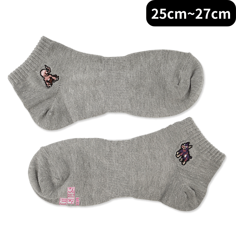 カプコンピクセルオールスターズ -ソックスコレクション- リッカー&ゾンビ犬(25cm～27cm ) grey -ｿｯｸｽｺﾚｸｼｮﾝ- ﾘｯｶｰ&ｿﾞﾝﾋﾞ犬(25cm~27cm ) grey2000016501124