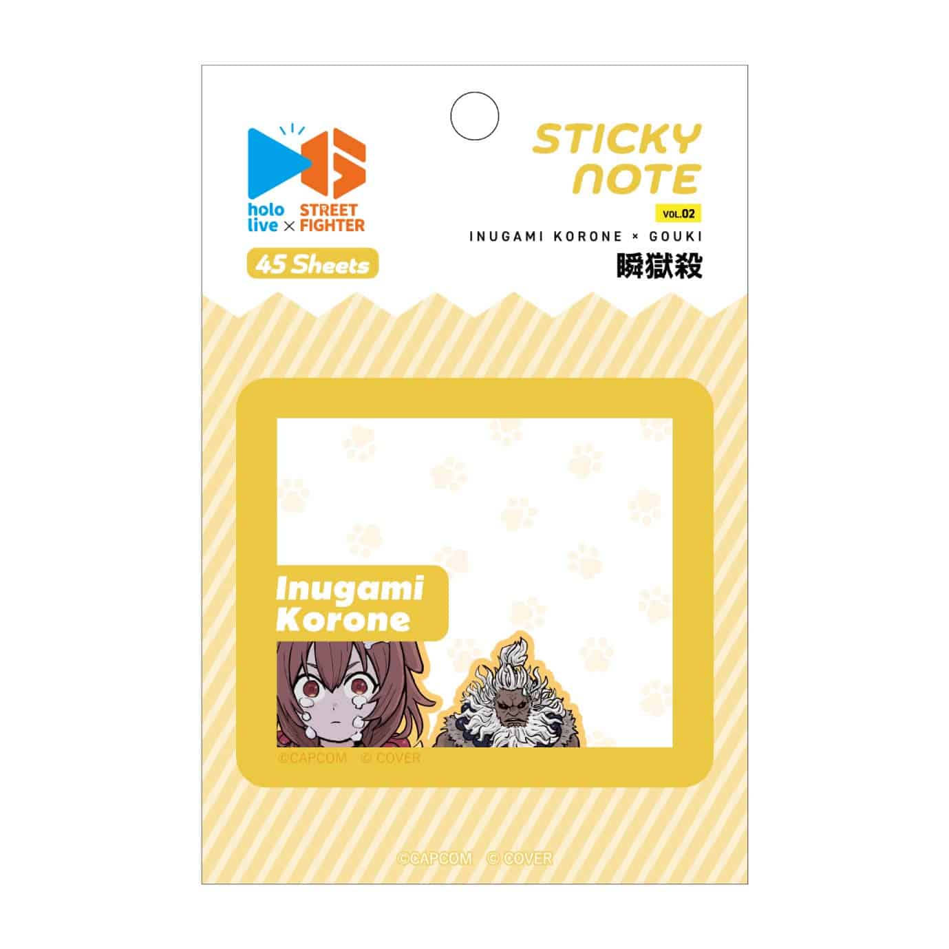 カプコンカフェ ストリートファイター6×ホロライブ第2弾 ふせん(戌神ころね) ｶﾌﾟｺﾝｶﾌｪ×ﾎﾛﾗｲﾌﾞ第2弾 ふせん(戌神ころね)2000016709148