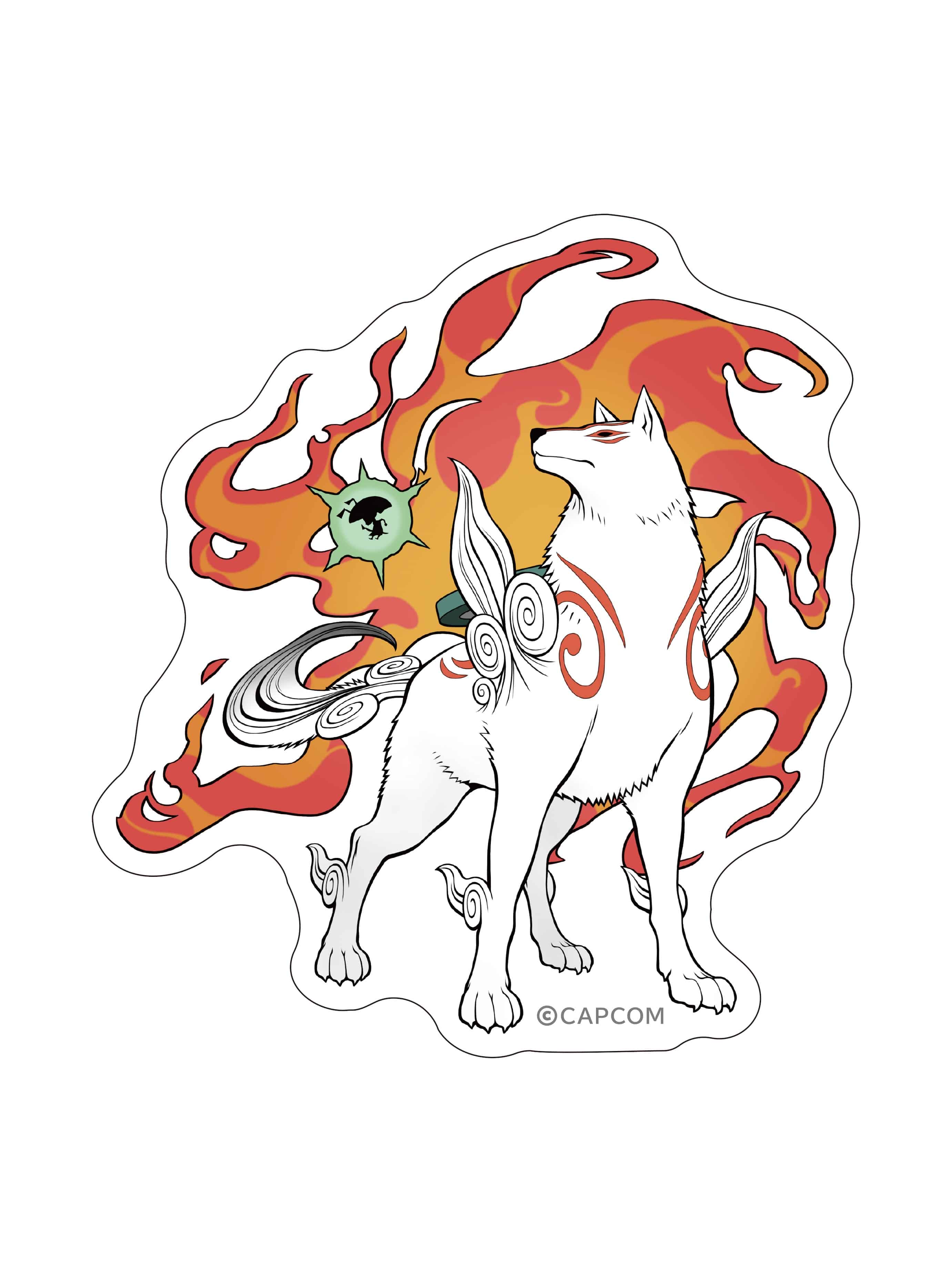 CAPCOM STORE メインビジュアル ダイカットステッカー(アマテラス) メインビジュアル ダイカットステッカー(アマテラス)2000016763119