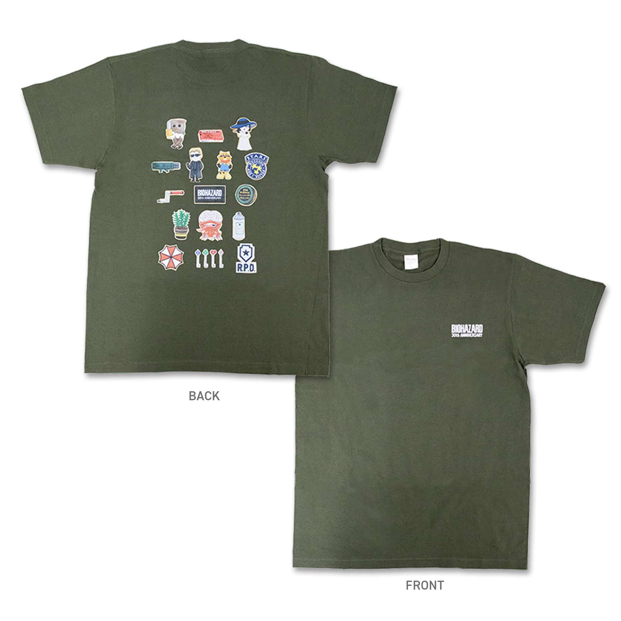 CAPCOM STORE バイオハザード30th Sweets Collection Tシャツ(GREEN) Tシャツ(GREEN)　2000016788174