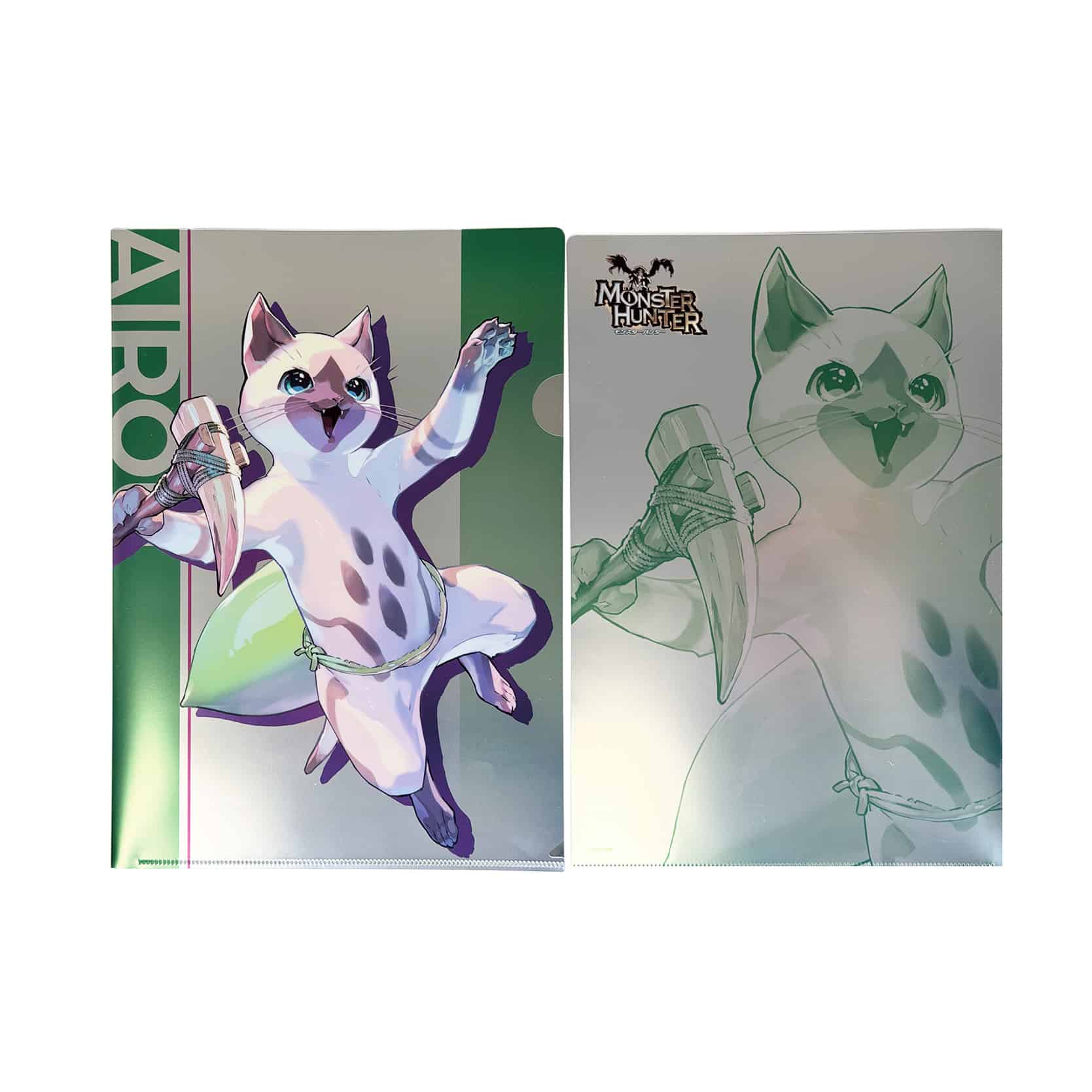 CAPCOM STORE ALL CAPCOM Artworks by 実田千聖 メタリッククリアファイル (アイルー) アイルー　2000016795370