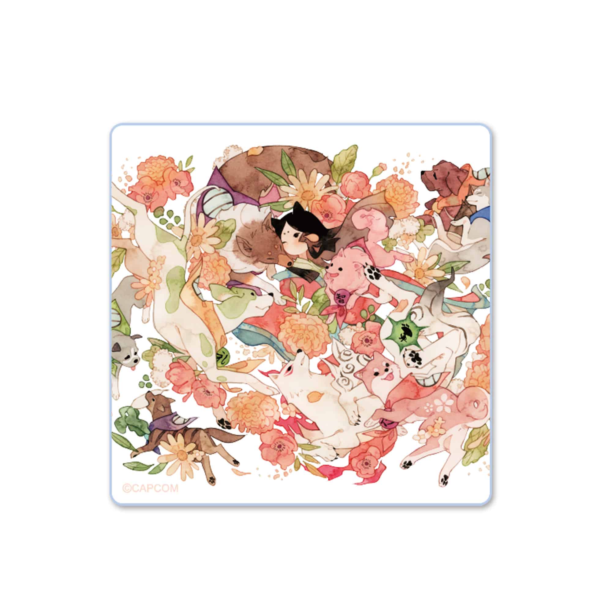 大神20th×おはるちゃん ～花咲く筆しらべ～ アクリルマグネット(アマテラス&フセ姫&里見八犬士) アマテラス&フセ姫&里見八犬士　2000016827286